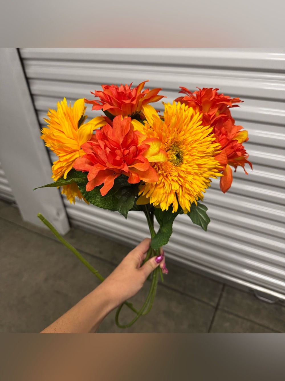 Artificial Sunflower & Dahlia Bouquet